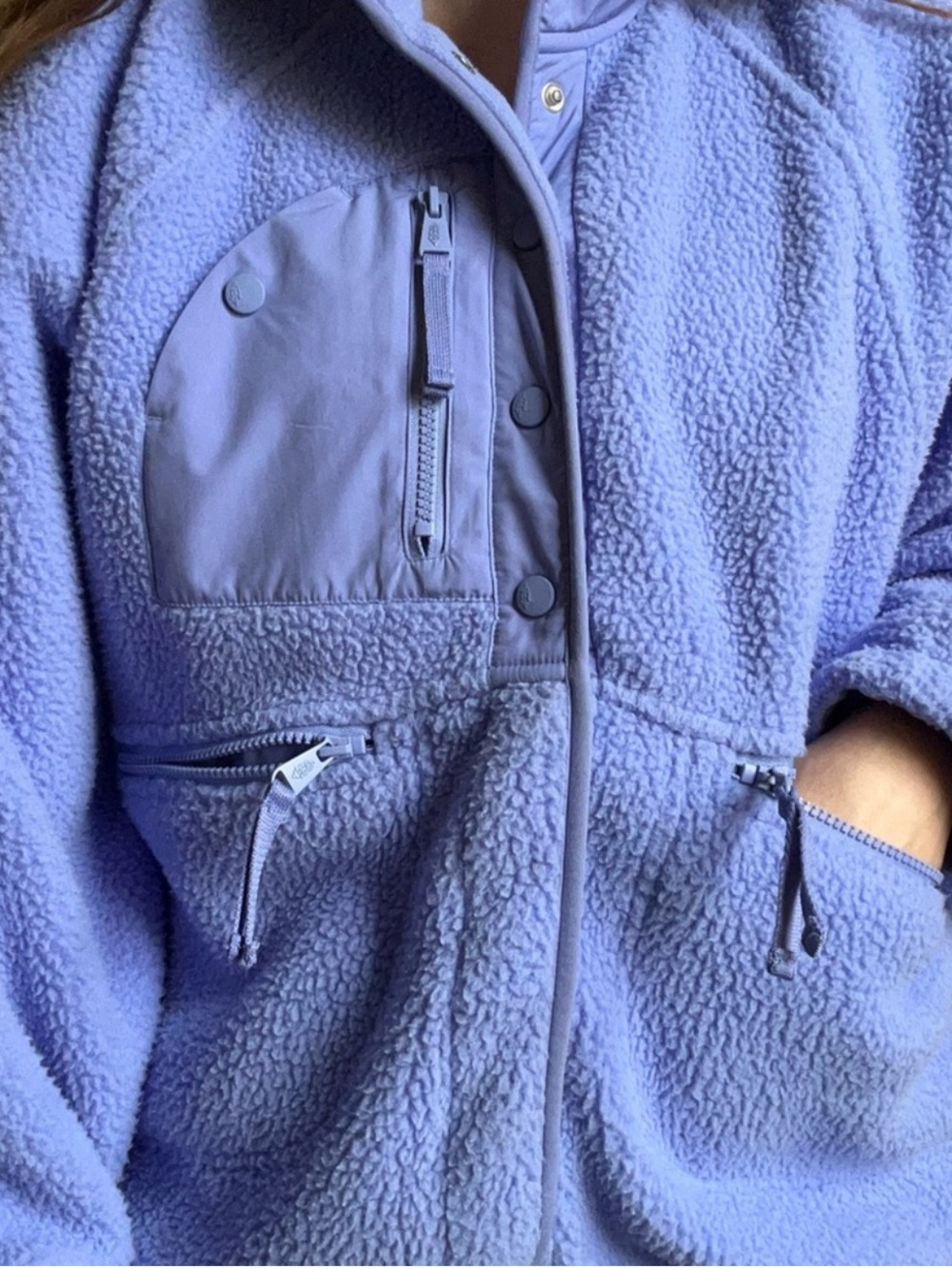 Free People Movement Hit The Slopes Fleece | Blueberry Size M - Picture 2 of 5